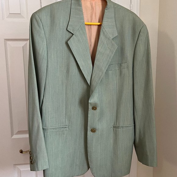 United Colours of Benetton green teal blazer with hole at back - Picture 1 of 10
